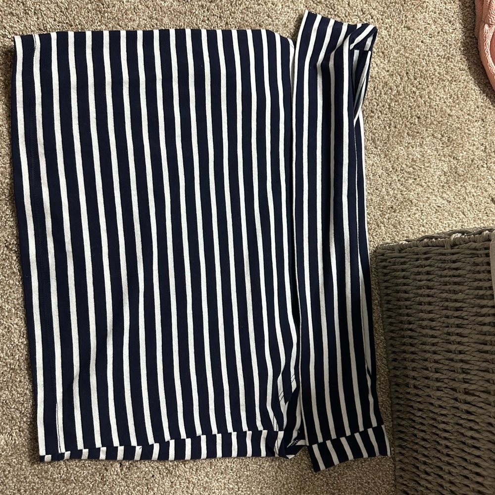 Wild Fable Blue and White Midi Pencil Skirt